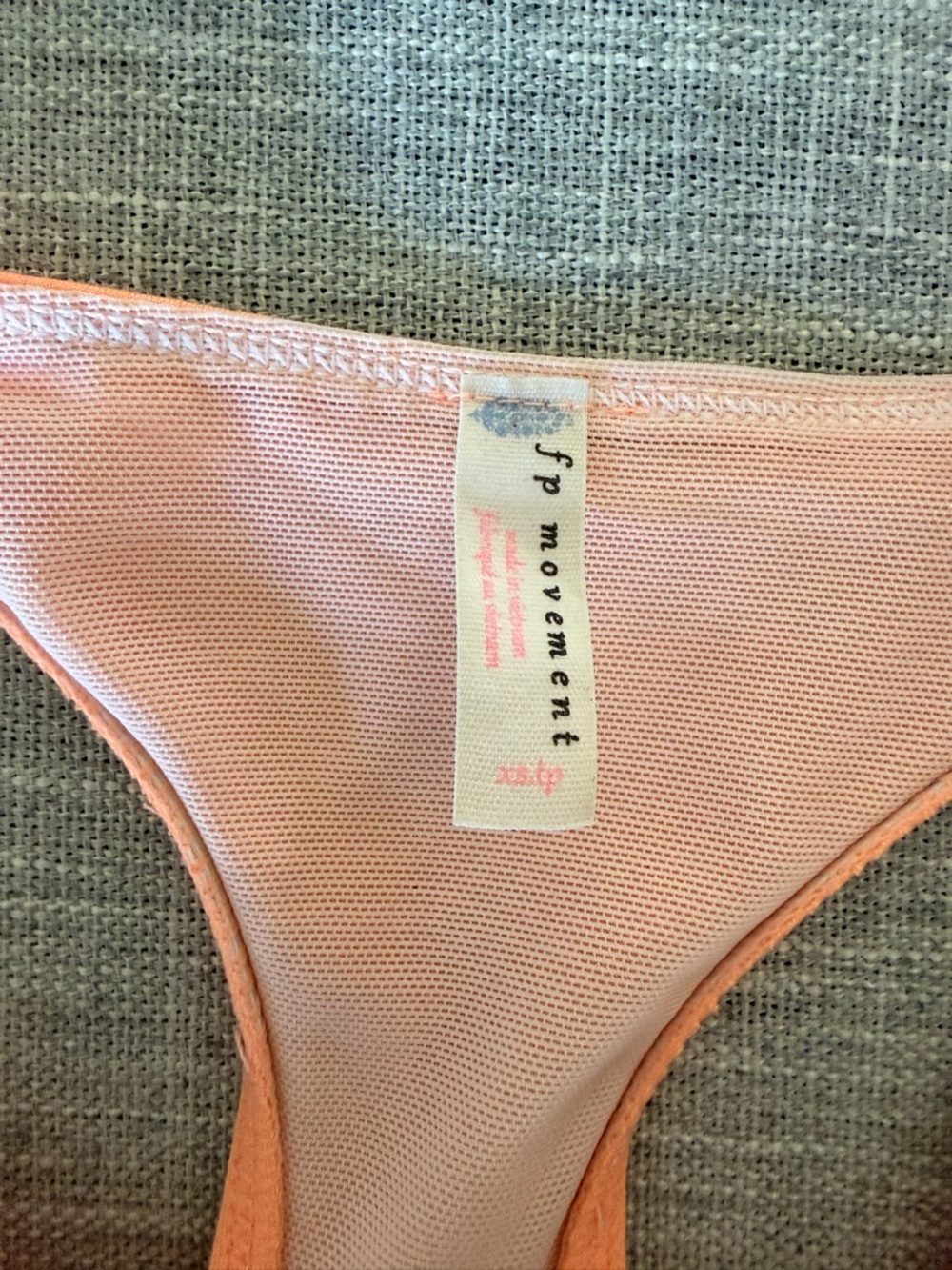 FP Movement Peach Sports Bra NWOT Strappy Cross Back | X Small - Picture 5 of 6